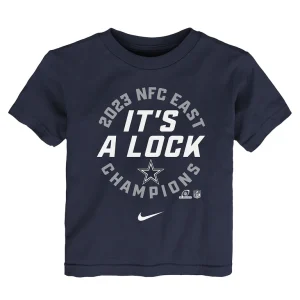 Dallas cowboys nike toddler 2023 nfc east division champions locker room trophy collection t shirt Navy 3T