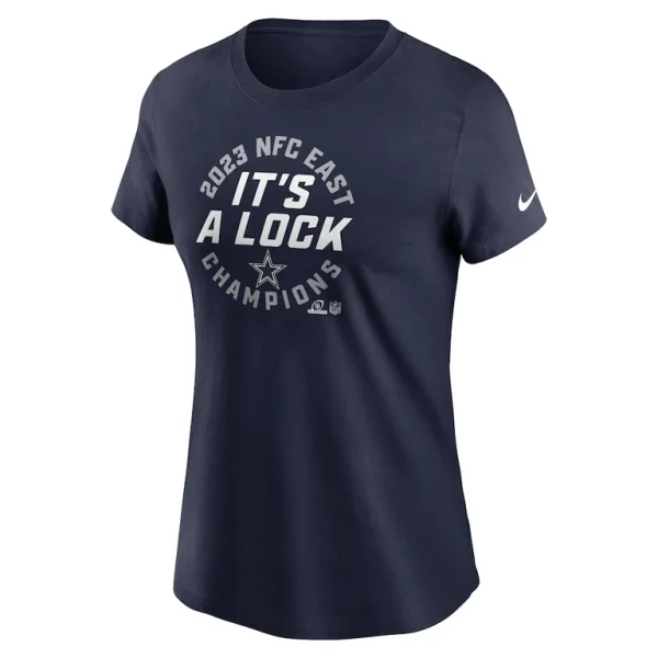 Dallas cowboys nike womens 2023 nfc east division champions locker room trophy collection t shirt Navy M
