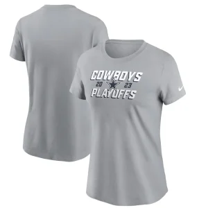 Dallas cowboys nike womens 2023 nfl playoffs iconic t shirt – gray Multi