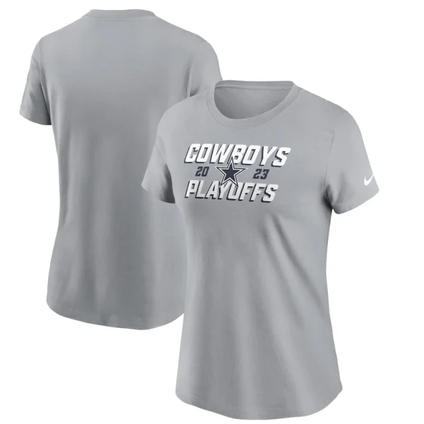Dallas cowboys nike womens 2023 nfl playoffs iconic t shirt – gray Multi