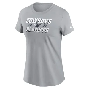 Dallas cowboys nike womens 2023 nfl playoffs iconic t shirt – gray Multi M