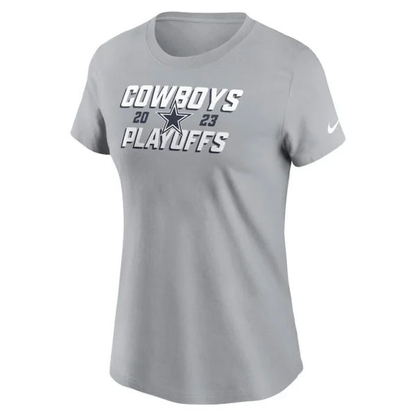 Dallas cowboys nike womens 2023 nfl playoffs iconic t shirt – gray Multi M