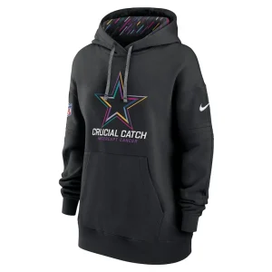 Dallas cowboys nike womens 2024 nfl crucial catch club pullover hoodie Black S