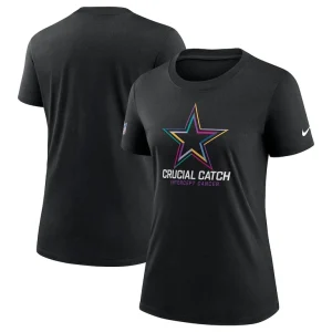 Dallas cowboys nike womens 2024 nfl crucial catch tri blend t shirt Black