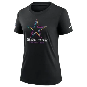 Dallas cowboys nike womens 2024 nfl crucial catch tri blend t shirt Black S