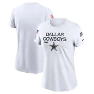 Dallas cowboys nike womens 2024 salute to service legend performance t shirt White