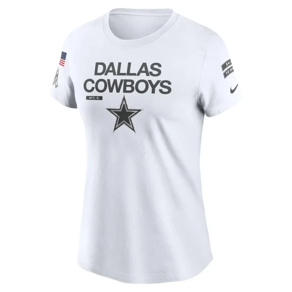 Dallas cowboys nike womens 2024 salute to service legend performance t shirt White S