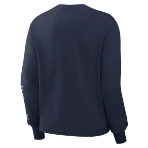 Dallas cowboys nike womens boxy long sleeve t shirt Navy M