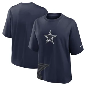 Dallas cowboys nike womens boxy t shirt Navy