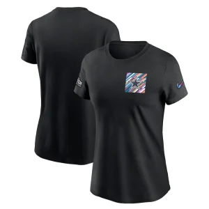 Dallas cowboys nike womens crucial catch sideline tri blend t shirt Black