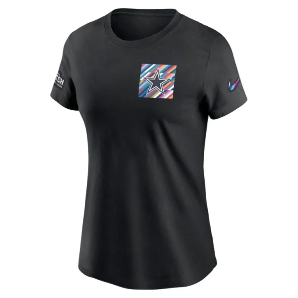Dallas cowboys nike womens crucial catch sideline tri blend t shirt Black S