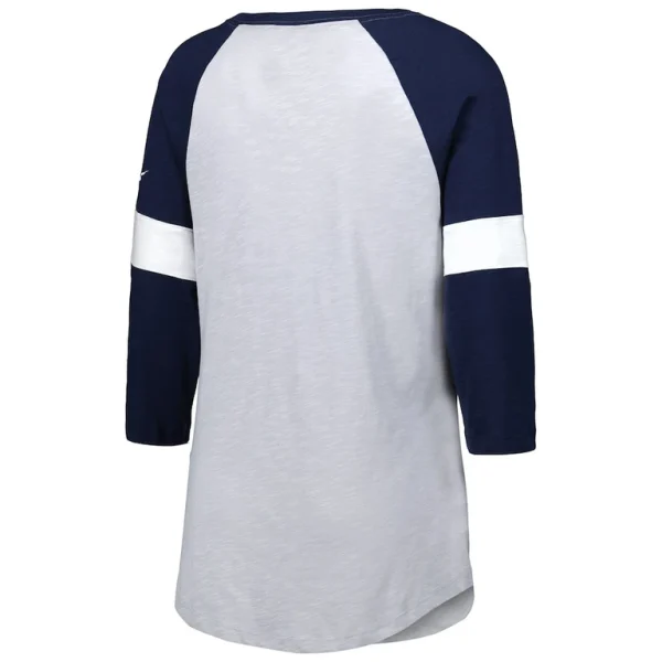 Dallas cowboys nike womens football pride raglan 34 sleeve t shirt Heather graynavy M