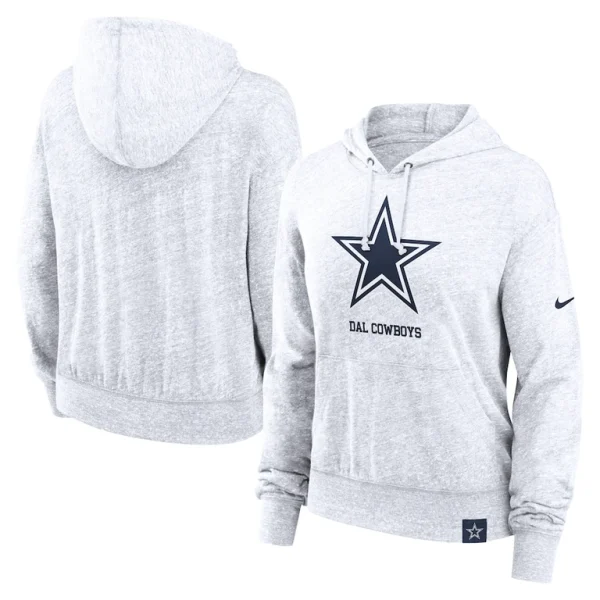 Dallas cowboys nike womens gym vintage logo pullover hoodie White