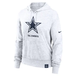 Dallas cowboys nike womens gym vintage logo pullover hoodie White S