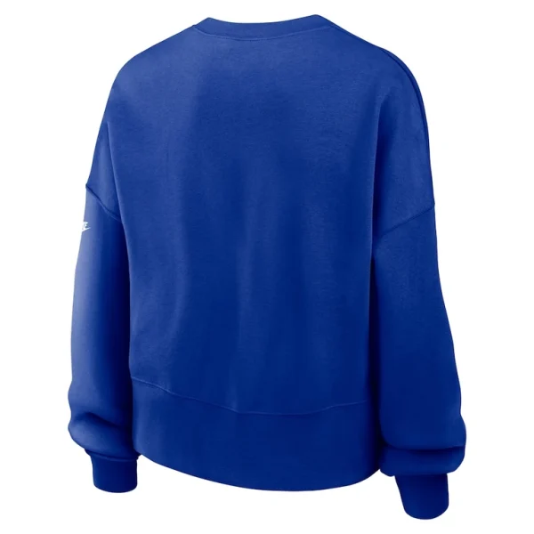 Dallas cowboys nike womens oversized rewind pullover sweatshirt Royal M