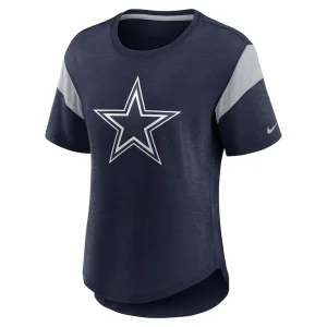 Dallas cowboys nike womens primary logo fashion top Heather navy S