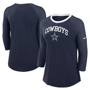 Dallas cowboys nike womens raglan 34 sleeve t shirt Navy