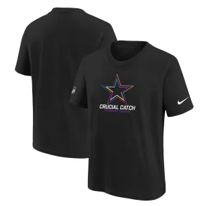 Dallas cowboys nike youth 2024 nfl crucial catch t shirt Black