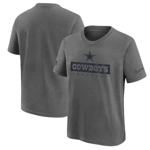 Dallas cowboys nike youth 2024 sideline legend performance t shirt Gray