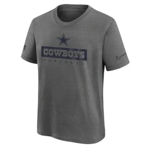 Dallas cowboys nike youth 2024 sideline legend performance t shirt Gray Yth M