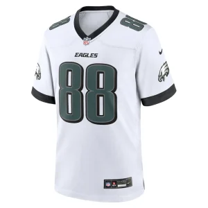 Dallas goedert philadelphia eagles nike white game jersey White M