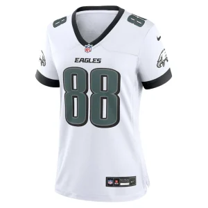 Dallas goedert philadelphia eagles nike white game jersey White M