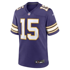 Dallas turner minnesota vikings nike alternate game jersey Purple M