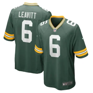 Dallin leavitt green bay packers nike game player jersey Green
