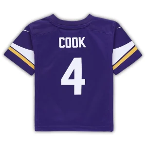 Dalvin cook minnesota vikings nike toddler game jersey Purple 4T