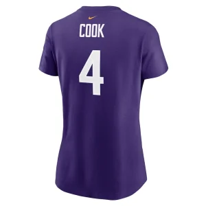 Dalvin cook minnesota vikings nike womens name number t shirt Purple L