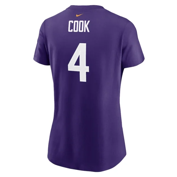 Dalvin cook minnesota vikings nike womens name number t shirt Purple L