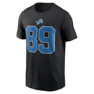 Dan campbell detroit lions nike retired player name number t shirt Black M
