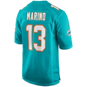 Dan marino miami dolphins nike game retired player jersey Aqua L