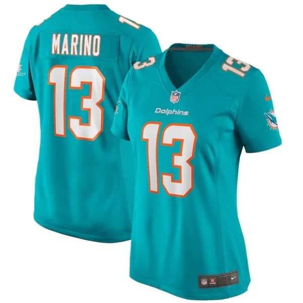 Dan marino miami dolphins nike womens game retired player jersey Aqua