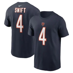Dandre swift chicago bears nike player name number t shirt Navy