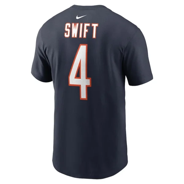 Dandre swift chicago bears nike player name number t shirt Navy L