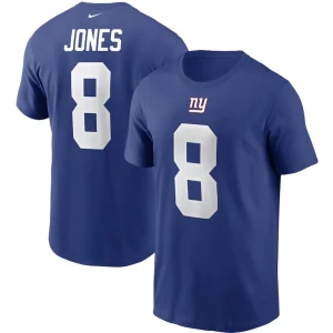 Daniel jones new york giants nike name number t shirt Royal