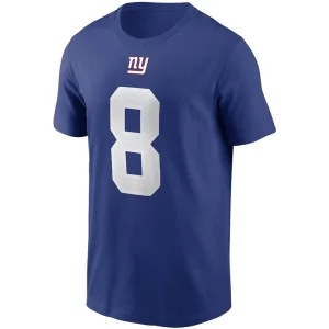 Daniel jones new york giants nike name number t shirt Royal M