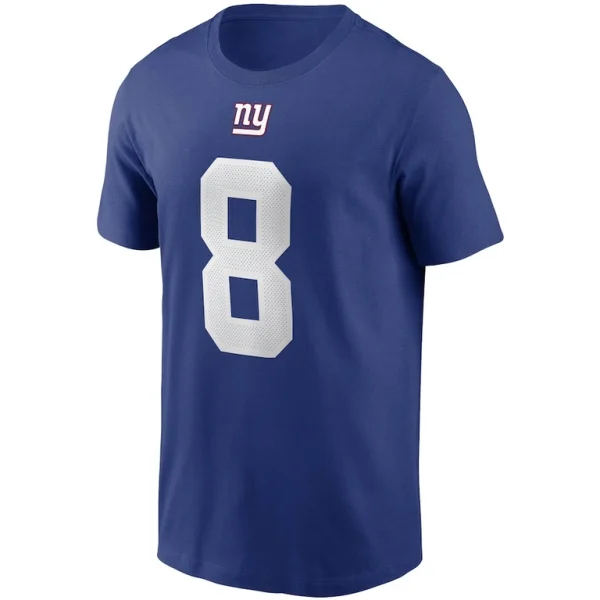 Daniel jones new york giants nike name number t shirt Royal M