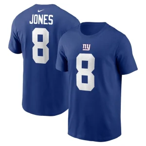 Daniel jones new york giants nike player name number t shirt Royal