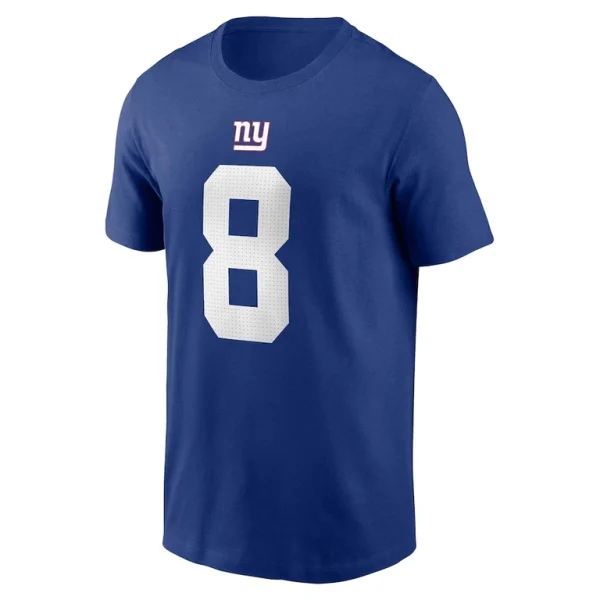 Daniel jones new york giants nike player name number t shirt Royal M