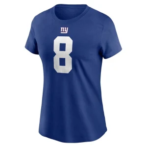 Daniel jones new york giants nike womens player name number t shirt Royal M