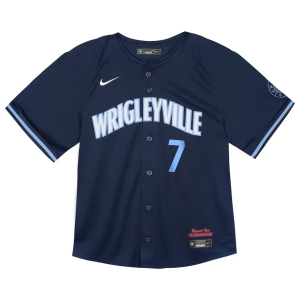 Dansby swanson chicago cubs nike toddler city connect limited player jersey Navy 3T