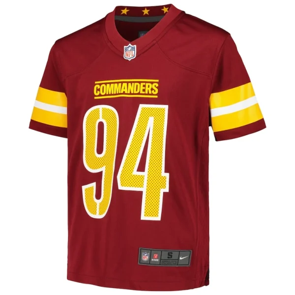 Daron payne washington commanders nike youth game jersey Burgundy Yth M