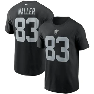 Darren waller las vegas raiders nike name number t shirt Black