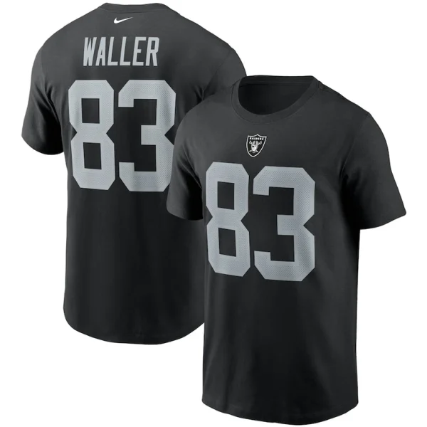 Darren waller las vegas raiders nike name number t shirt Black