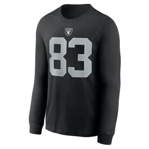 Darren waller las vegas raiders nike player name number long sleeve t shirt Black M