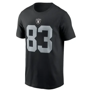 Darren waller las vegas raiders nike player name number t shirt Black M