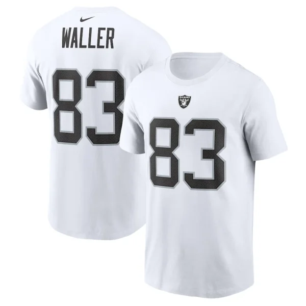 Darren waller las vegas raiders nike player name number t shirt White