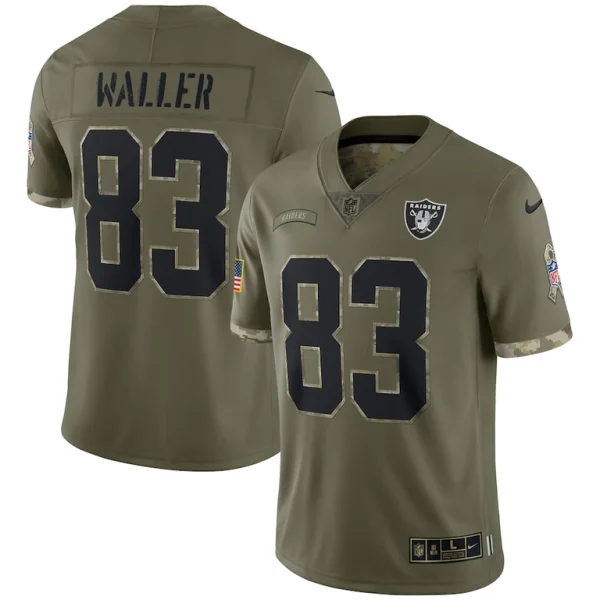 Darren waller las vegas raiders nike salute to service limited jersey Olive